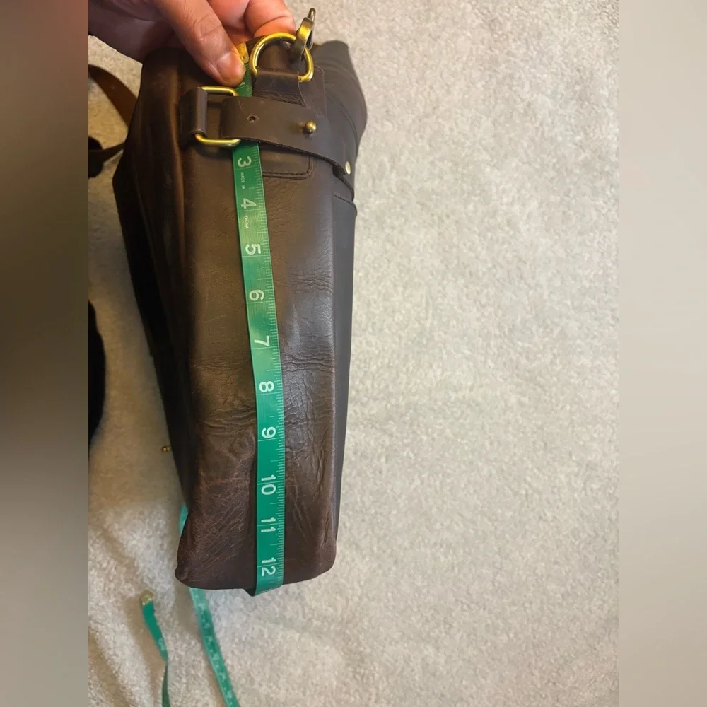 NWOT Computer bag in chocolate brown leather